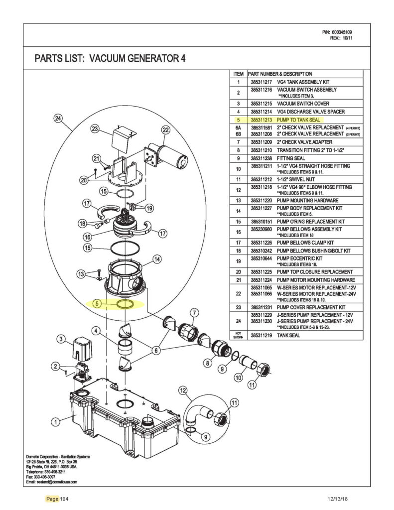 Pump to Tank Seal - 385311213