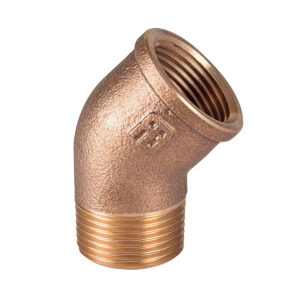 Guidi Male-Female 45 Degree Bronze Elbow Fitting 0121B-01