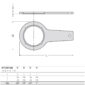 Guidi Nylon Handle Key KITCH1160-02 for Clear Water Strainer Covers - Dimensions Chart